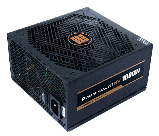 1000W의 강력한 출력 80Plus 브론즈 인증의 뛰어난 효율,135mm FDB 냉각팬,모듈러 케이블,올-플랫 케이블 구성 등,고성능 PC를 위한 강력한 출력과 편의성을 고루 갖춘 신제품 '마이크로닉스Performance II HV FDB 1000W'